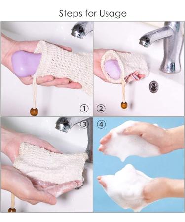 BetterJonny 10 Pieces Soap Exfoliating Bag | Natural Organic Soap Saver Pouch for Enhanced Skincare - Buy Online on GoSupps.com