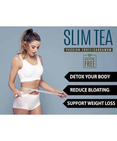 SLIM TEA Night Time Detox Tea 100g - Caffeine-Free Herbal Infusion for Bloating Relief, Gut Health, and Weight Loss - Rooibos Fennel Star Anise Cardamom Dandelion Root Passion Fruit Blend - Buy Online on GoSupps.com