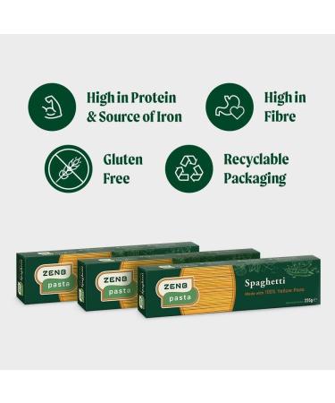 ZENB Pasta & Sauce Starter Pack - Gluten Free & Vegan Friendly Introductory Bundle - 3 Yellow Pea Pasta 3 Sauce 1 Spaghetti & 1 Pasta Agile - Buy Online on GoSupps.com