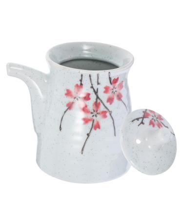 Zerodeko Ceramic Soy Sauce Bottle Rustic Touch Kitchen Storage Container Olive Oil I Am Willow Soy Sauce Jar Convenient Oil Holder Cooking Lecythus Condiment Bottle Vinegar Pot