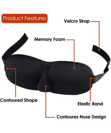 BE SAFE Forever Silk Sleeping Face Eye Mask - Travel Blindfold for Men & Women - Comfortable Black Sleep Eye Cover - Buy Online on GoSupps.com