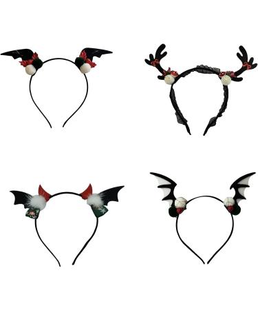 amangul Antlers Headband Hair Hoop Devil Wing Headband Christmas Deer Horn Headband Christmas Hair Hoop Headband n Antlers(Green) - Buy Online on GoSupps.com