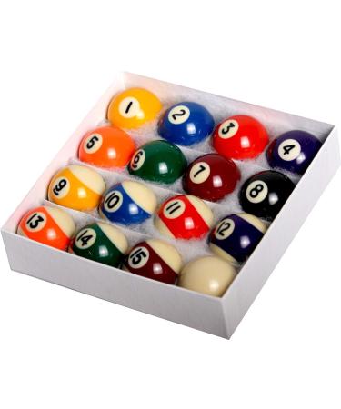 EASTEAGLESPORTS Pool Balls Mini Pool Balls Set,1-1/2 Inch Billiard Balls Set Not Regulation Size, Complete 16 Ball Set