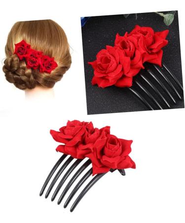 DOITOOL 1pc Floral Hair Comb Hair Accessories for Women Hair Combs for Women Hair Teasing Comb Hair Jewels for Women Flower Hair Clip Hair Side Comb Pearl Hair Clip Headgear Bride Jewelry - Buy Online on GoSupps.com