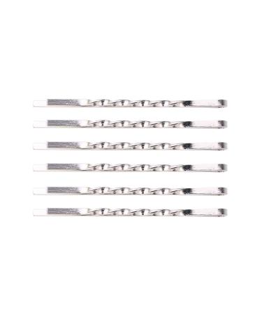 Lurrose 12pcs Wave Hairpins Silver Alloy Bobby Hairpins Minimalist Hair Styling Pins for Women
