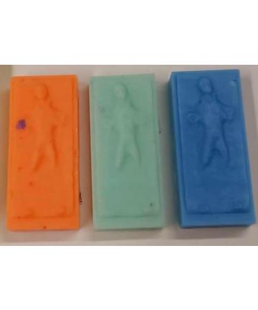 3x mini hans soap 5x0.5cm soaps fragrance free colours will vary