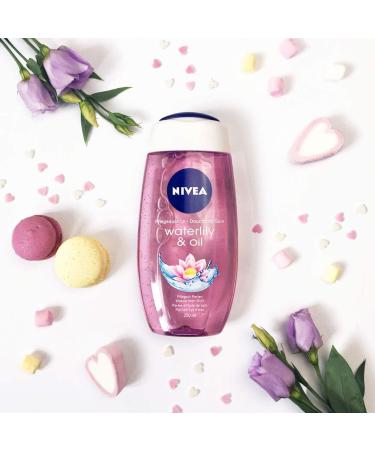 NIVEA Waterlily & Oil Shower Gel (250 ml) Refreshing Shower Gel with Valuable Oil Beads Pampering Shower with Delicate Water Lily Fragrance - Buy Online on GoSupps.com