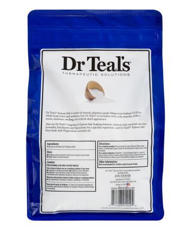 Dr Teals Unscented Epsom Salt Soaking Solution 96 oz (Pack of 6) - Buy Online on GoSupps.com