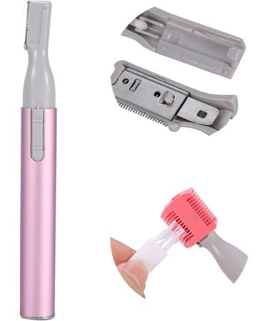 Portable Electric Facial Hair Remover & Trimmer - Battery-Powered Beauty Razor for Eyebrow Chin Legs & Body - Pink - Buy Online on GoSupps.com