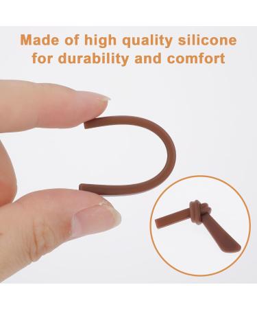 Aster 8 Pairs Anti-Slip Silicone Glasses Bracket Covers - Rubber End Caps for Sports & Reading Glasses (Black/Brown) - International Shipping Available - Buy Online on GoSupps.com