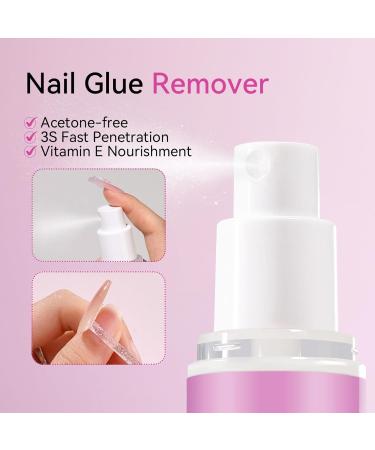 Nail Glue Remover for Pressed Nails - 20ml Gel Makeup Remover Spray - Gentle Manicure and Pedicure Remover - For Beginners and Professionals - Daily Use - Buy Online on GoSupps.com