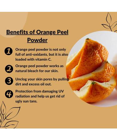 Orange Peel Powder by mi nature | 100g () | No chemicals added | Non  GMO | For Hair & Skin Care | From India
