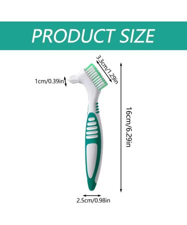 3Pcs False Teeth Brush Double Head Denture Cleaning Brush Set Dual Angled Hard Denture Cleaning Brush Useful Retainer Brush for Cleaning Retainers - Buy Online on GoSupps.com