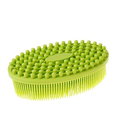 Youning Silicone Body Scrubber Massage Brush Hand Brush Hand Washing Brush Bath Brushes for Hands and Nails (Green)