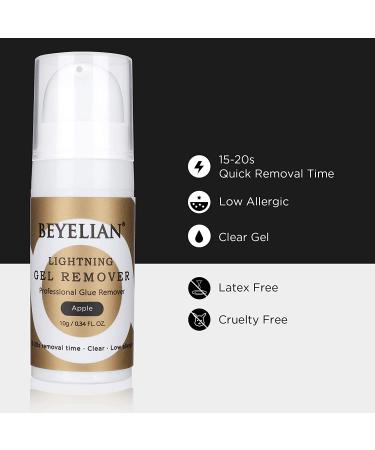 BEYELIAN Apple Scented Professional Lash Extension Remover - No Burn Gel Formula for Gentle Lash Glue Removal - Buy Online on GoSupps.com