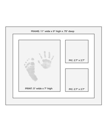 Ultimate Baby Ink Handprint Footprint Kit & Frame with Premium Stencil - Perfect Baby Shower Gift - Buy Online on GoSupps.com