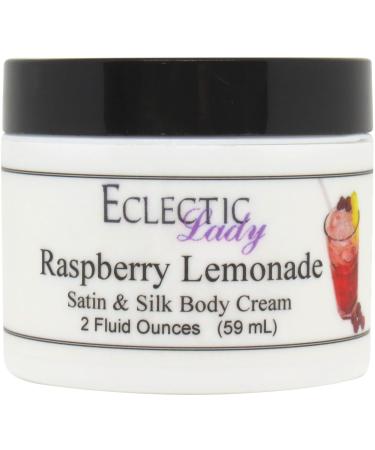 Eclectic Lady Raspberry Lemonade Satin and Silk Cream Body Cream Body Lotion 2 oz - Shea Butter Aloe Silk Amino Acids Vitamin E Phthalate-Free Handcrafted in USA - Perfect For Women 2 Ounce (Pack of 1)