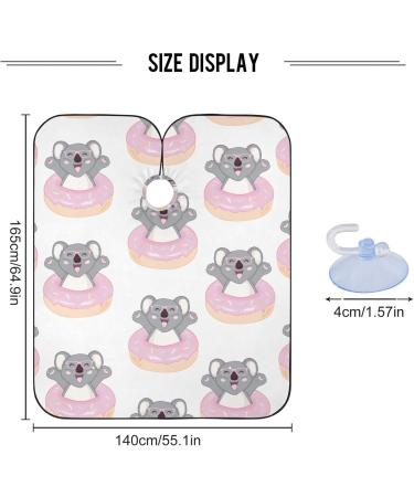 Waterproof Barber Cape - Koala Bear & Cheetah Pattern Hair Cutting Bib for Men & Unisex | Stylish Hair Salon Accessory - Buy Online on GoSupps.com