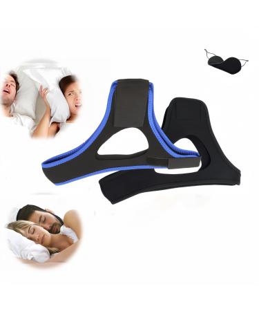 Chin Strap for Sleeping Anti Snoring Chin Strap Jaw Strap Jaw Strap for Sleeping Close Mouth Chin Strap Airflow Jaw Strap Veralabs Can Allow You Keep Mouth Closed While Sleeping(Blue+Black)