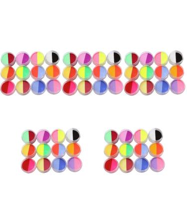 minkissy 5 Sets Two-color Water-soluble Oil Based Face Paintings Kit Fans Makeup Pigment Makeup Decor Colorful Decor Makeup Pigment Washable Eye Shadow Pigment