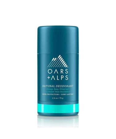 Oars + Alps Aluminum Free Deodorant for Men and Women  Dermatologist Tested and for Sensitive Skin  Travel Size  Deep Sea Glacier  1 Pack  2.6 Oz 1ct - Deep Sea Glacier