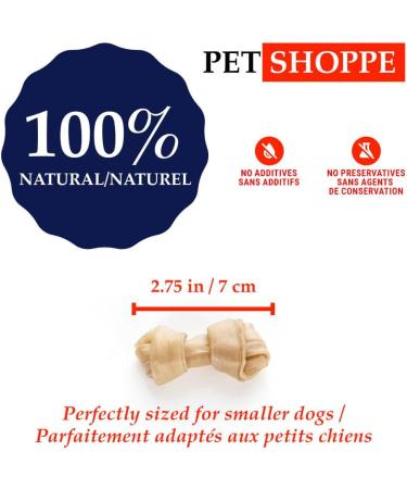 Pet Shoppe 5 Packs Rawhide Mini Bones 100% Natural Treats Supports Dental Puppy and Small Dogs Unflavored4 8 count (Pack of 5) - Buy Online on GoSupps.com