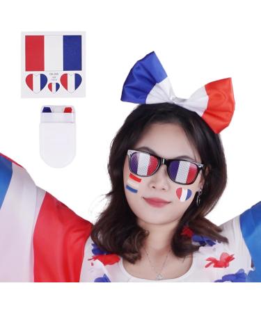 Coolchange Great France Fan Package for Football EM 2024 | 11-Part Set with Tricolore Cloak Flags Cheer Sticks & More for Women - Buy Online on GoSupps.com
