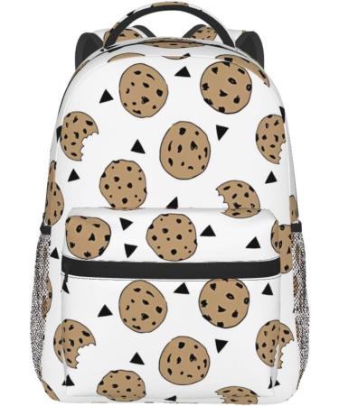 BHCASE Lightweight Casual Student Backpack - Fashionable And Versatile Backpack For School And Outdoor Activities 7.8x11.4x15.7 In Cookies Food Chocolate Chip Biscuits Picture - Buy Online on GoSupps.com