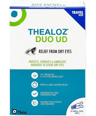 Thealoz Duo UD Single Dose Pipettes - 30 Pcs | Hydrating Eye Drops for Dry Eyes - International Shipping Available - Buy Online on GoSupps.com