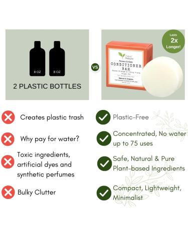 Conditioner Bar for Dry Hair | Moisture & Volume | Organic Essential Oils | Travel Size | Orange Ylang Ylang Argan Oil | USA 1-pk - Buy Online on GoSupps.com