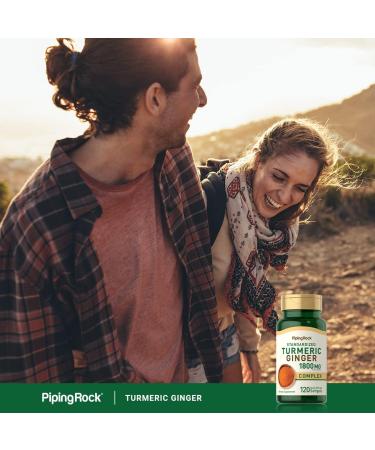 Piping Rock Turmeric and Ginger Supplement 1800mg | 120 Softgel Capsules | with Black Pepper Extract | Herbal Extract Complex | Non-GMO Gluten Free - Buy Online on GoSupps.com