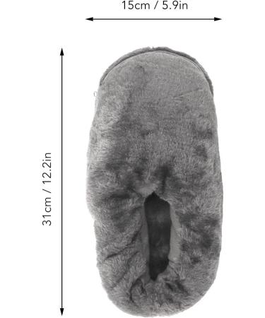 Buy Electric Heating Shoes - Warm USB Plush Zip Design Slip-Proof Sole for Cold Weather - Gray - Buy Online on GoSupps.com