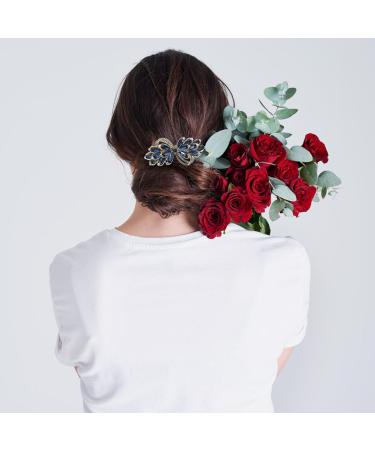 PATKAW Hair Barrettes for Women Rhinestone Hair Clips Flower Hair Barrettes Crystal Pearl French Hairpins Hair Clip Barrettes for Women Wedding Accessories Green - Buy Online on GoSupps.com