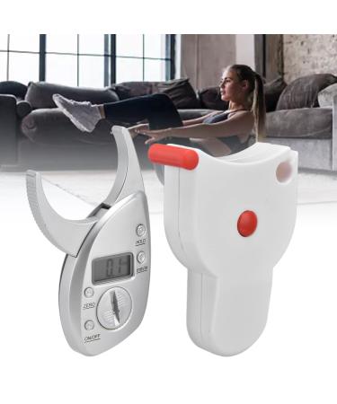 Portable Skin Fat Caliper Tester Fat Caliper Body Tape Measure with Digital Display Accurate Handheld Body Fat Measurement Tool for Men and Women ABS Measuring Tool for Body