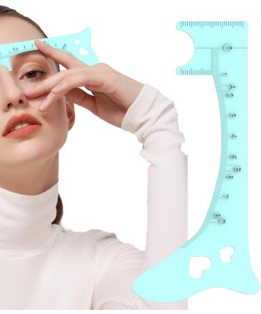 Eyebrow Stencils | Eye Brow Stencils for Women Quick Eye Makeup Tool Eyebrow Shaping Aid Brow Measuring Tool for Perfect Eye Liner & Lip Lines Blue - Buy Online on GoSupps.com