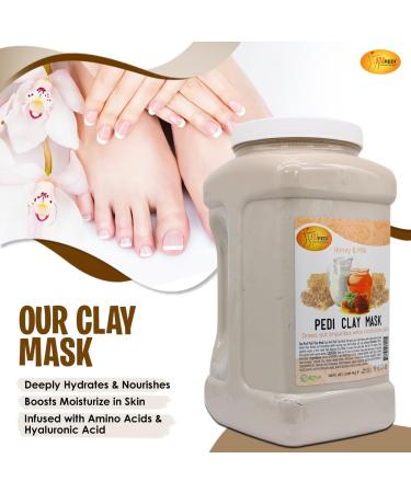 SPA REDI Clay Mask - Milk and Honey 128 Oz | Detoxifying Pedicure & Body Treatment | Deep Cleansing & Hydrating Skin Care - Buy Online on GoSupps.com