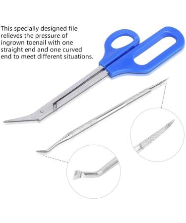 Long Handled Toenail Scissors Clippers Perfect for Thick Toe Nails Easy Reach Handle Unique Design Ergonomic Cuticle Scissor Ingrown Toenail File - Buy Online on GoSupps.com