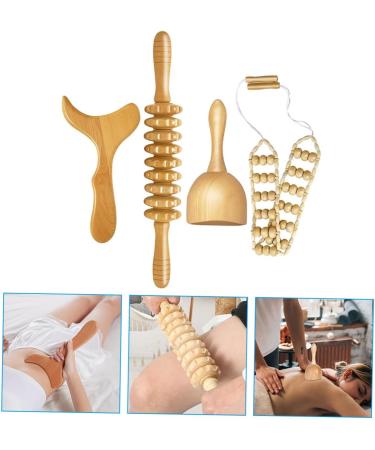 Healvian 8-Piece Wooden Massage Tool Set | Fascia Roller & Scraping Board for Full Body Relief - Buy Online on GoSupps.com