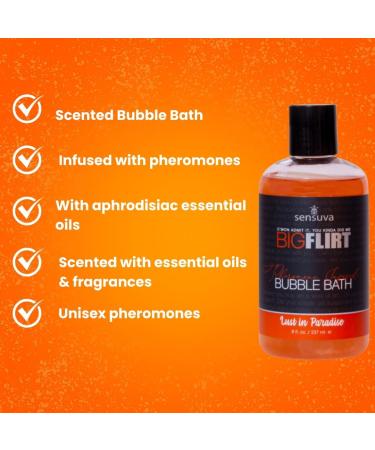 Sensuva Big flirt ph romone bubble-bath luxy in Paradise 237 ml Transparent 237 ml - Buy Online on GoSupps.com