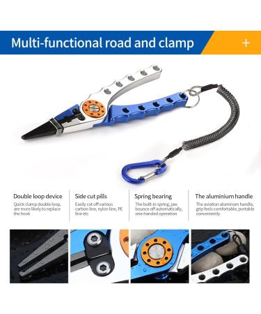 SOUFORCE Spring Bearing Fishing Pliers: Multi Functional Tool with Sheath & Anti-Lost Rope for Saltwater Fishing - Hook Remover, Line Cutter, Crimp, Split Ring Tool - Buy Online on GoSupps.com