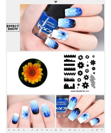 KADS Nail Art Stamping Plates Set Image Template Stencils Pattern with Stamping Plates Holder Case Organizer (GE016) - Buy Online on GoSupps.com