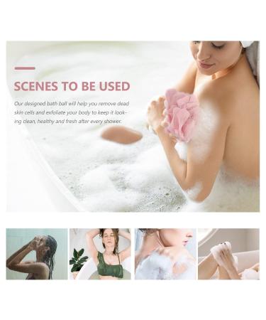 3pcs Bath Flower Scrubber - Comfortable Exfoliating Bath Balls for Skin Cleaning & Relaxation - Buy Online on GoSupps.com