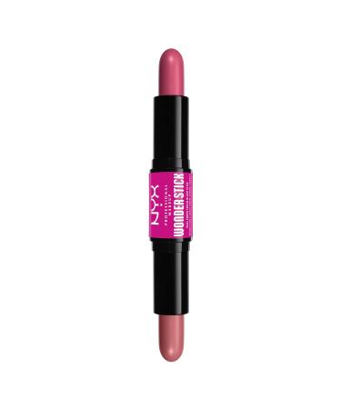 NYX PROFESSIONAL MAKEUP Wonder Stick Blush with Hydrating Hyaluronic Acid, Dual-Ended Cream Blush Stick - Light Peach & Baby Pink