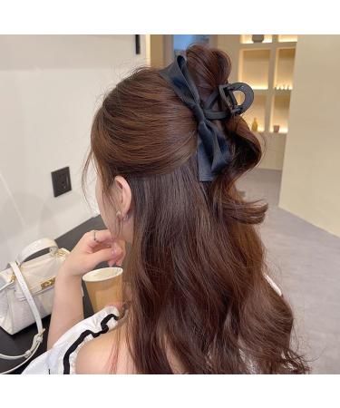 Set of 4 Big Bow Hair Claw Clips for Thick Hair - Non Slip Hair Bows for Women and Girls - Buy Online on GoSupps.com