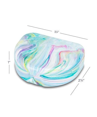 Marble Retainer Cases with Labels (3 Pack) - Cotton Candy Color - Buy Online on GoSupps.com