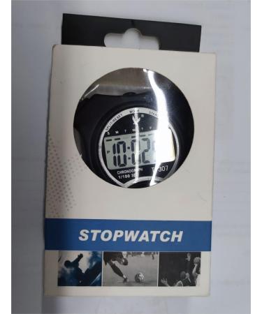 Digital Sports Stopwatch Timer - Handheld Chronograph with Alarm & Calendar for Swimming Football | Shockproof Coaching & Referee Equipment - Black - Buy Online on GoSupps.com