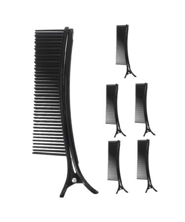 FRCOLOR 6 Pieces Hairdressing Salon Clip Makeup Hairdressing Hair Clips Hairdressing Clip Flat Hair Clips Hair Styling Hair Pins Bill Clips Hair Cutting Clips Main Accessories Hairdressing Clip Shape 14.20X3.00X2.30CM black