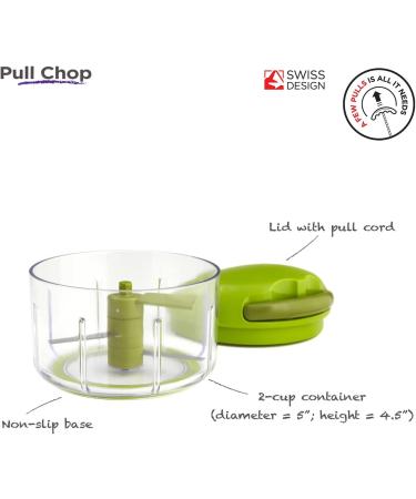 Kuhn Rikon Pull Chop Vegetable Chopper with Stainless Steel Blades Food Chopper with Non-Slip Base Easy to Use Fruit Cutter and Onion Chopper Essential Kitchen Accessories 500ml - 3 Year Guarantee Small - 500ml - Buy Online on GoSupps.com