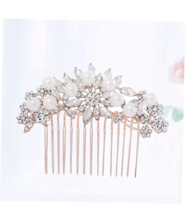 Angoily Fashion Headwear Pearl Comb Crystal Hair Comb Vintage Hair Comb Bridal Hair Comb Pearl Hair Pin Rhinestone Hair Clip Photography Props Bride Wedding Hair Accessories - Buy Online on GoSupps.com