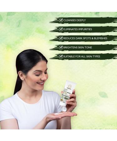 BEMT Neem & Milk Face Wash for Oily & Acne-Prone Skin Herbal Cleanser with Neem & Milk Protein Paraben-Free Facewash for Men & Women 50ml - Buy Online on GoSupps.com